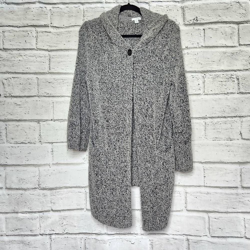 J. Jill Pure Jill Women's Gray Long Sleeve Coatigan Cardigan Petite Medium